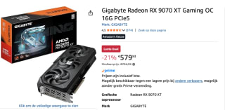 Gigabyte AMD Radeon RX 9070 XT GAMING OC voor €579,93 bij Amazon