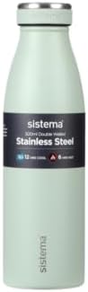 Sistema Hydrate Stainless Steel Water Bottle | 500 ml - (£7.65 S&S)