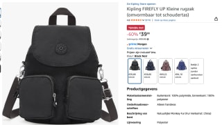 Kipling FIREFLY UP Rugzak voor €39,88 bij Amazon