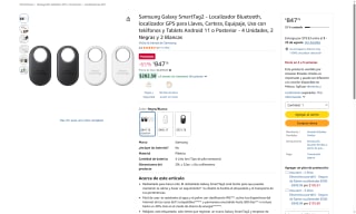 Samsung Galaxy SmartTag2 4 uds por $848 | Oferta Amazon