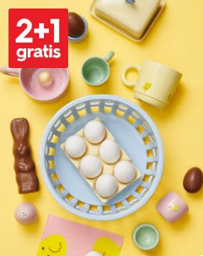 2+1 gratis op servies bij HEMA