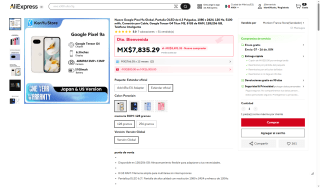 Google Pixel 9a 128GB por $6,776 | AliExpress