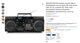 MEDION P66538 cassette-recorder voor €139,95 bij Amazon