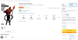 El Señor De Las Moscas (Pasta dura) por $184 en Amazon