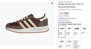 Adidas Run 70s 2.0 Sneakers bruin voor €35 bij Amazon