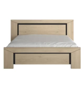 Lit 140x190 cm BRUGGES imitation châtaignier naturel à 399,99€