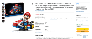 LEGO Mario Kart voor €105,99