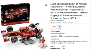 LEGO Icons F1 Ferrari F2004 & Michael Schumacher voor €62,99 dmv code bij Amazon