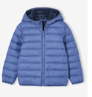 Chaqueta acolchada ligera con capucha para niño - azul jeans por 14.99€