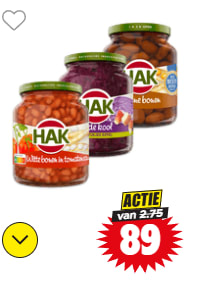 Hak groente of appelmoes voor €0,89 bij Dirk