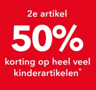 2e kinderartikel 50% korting bij Scapino