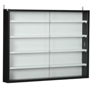 HOMCOM Vitrina Pared Colecciones Estantes Ajustables Puertas de Vidrio por 32.69€