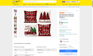 Cojin navideño 45x45cm por $59 | Mercado Libre
