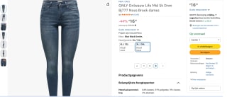ONLY ONLWAUW dames jeans voor €16,91