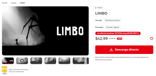 LIMBO por $43 | Oferta Nintendo eShop