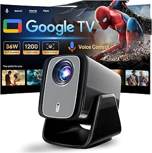 Google TV Proyector Portátil, 1200 ANSI, Decodificación 4K, Dolby Audio por 199.09€