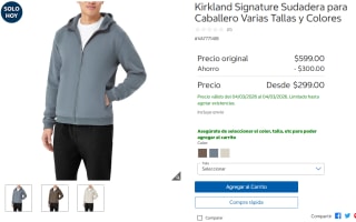 Sudadera Kirkland Signature por $299 | Oferta Costco