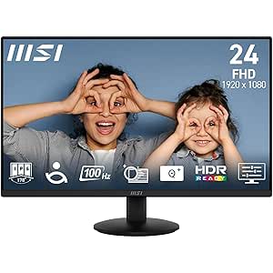 MSI PRO 23.8-Inch FHD, IPS, 100 Hz Monitor for £48.95