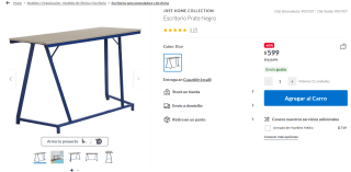 Escritorio Prate Negro por $539 | Sodimac
