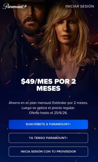 Plan Estándar de Paramount+ por $49 por 2 Meses