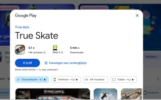 De app True skate voor €0,09