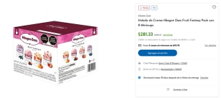 Helado Häagen Dazs Fruit Fantasy Pack por $281 | Sam's Club