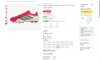 Calzado de Fútbol Adidas 30.5cm por $535 | Amazon