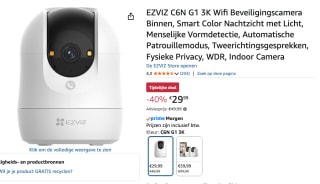 EZVIZ C6N G1 3K 5MP WLAN bewakingscamera voor €29,99 bij Amazon