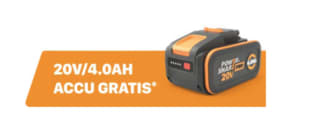 Gratis WORX Accu bij geselecteerde WORX artikelen bij Hornbach