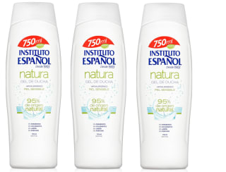 3 Botes de Instituto Español - Gel baño y ducha para piel sensible - 750 ml por 4.8€