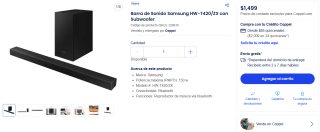 Barra de Sonido Samsung HW-T420/ZX por $1,500 | Oferta Coppel