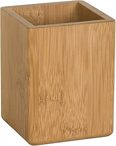 OSCO Bamboo Square Pen Pot £1.80 Compact Desk Organizer