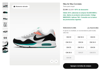 Tenis Nike Air Max Correlate por $1,149