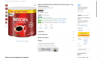 Nescafé Clásico de 1kg por $455 | Oferta Amazon