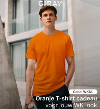 Gratis T-shirt Sydney in oranje cadeau bij besteding vanaf €109 bij Girav