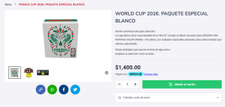 World Cup 2026. Paquete Especial por $1,400 | Tienda Panini