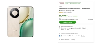 Honor Magic 8 Lite 256 GB por $5,453 | Bodega Aurrera (Débito)