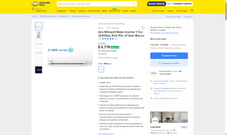 Aire acondicionado Mabe Inverter por $5,778 | Mercado Libre