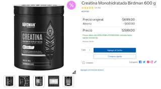Creatina Monohidratada Birdman 600g por $798 | Oferta Costco