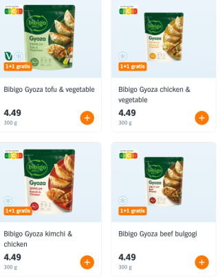 Bibigo Gyoza 1+1 gratis