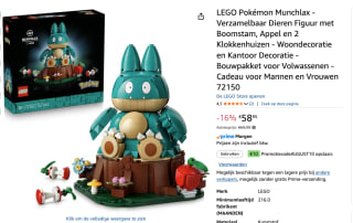 LEGO Pokémon Munchlax 72150 voor €48,95 bij Amazon