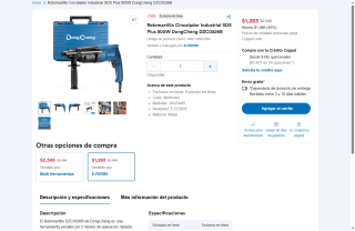 Rotomartillo 800W DongCheng por $1,283 | Oferta Coppel