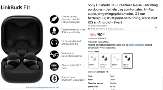 Sony LinkBuds Fit voor €90,50 bij Amazon
