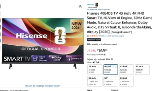 Hisense 43E7DS QLED TV 4K 43 inch (108 cm) voor €169 bij Amazon