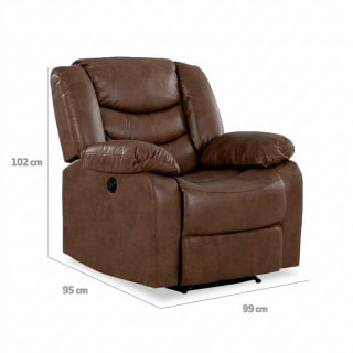 Juego de Living Reclinable CIC Domingo 3C+2C+1C Café por $1.829.990