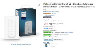 2 Stuks Philips Hue Dimmer Switch V2 voor €27,91 bij Amazon