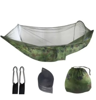Hamaca Camping Camuflaje con Mosquitera 250x120cm por 13,79€