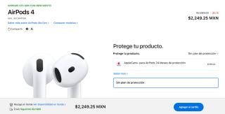 Audífonos AirPods 4 por $1,799 | MacStore | Creditea