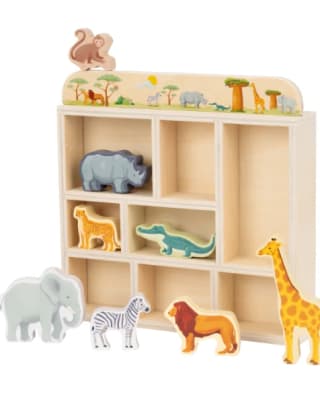 Lupilu Caja de animales de madera safari por 8.99€
