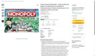 Hasbro Gaming Monopoly 8 Tokens por $271 | Amazon